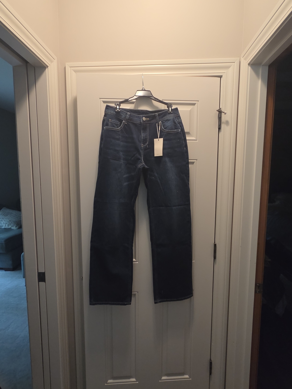 Flamingals Dark Blue Straight-Leg Women’s Jeans Medium